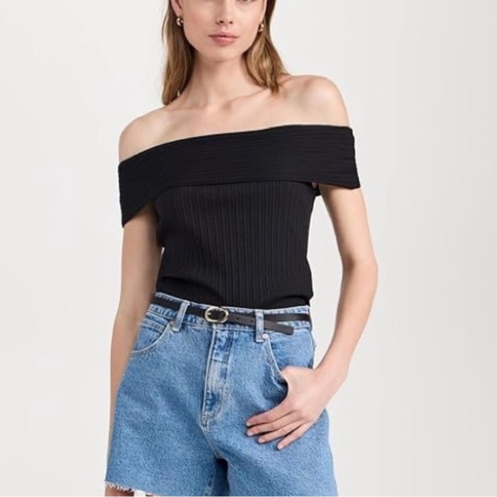 Madewell Charcoal Ribbed Knit Top - Picture 5 of 5